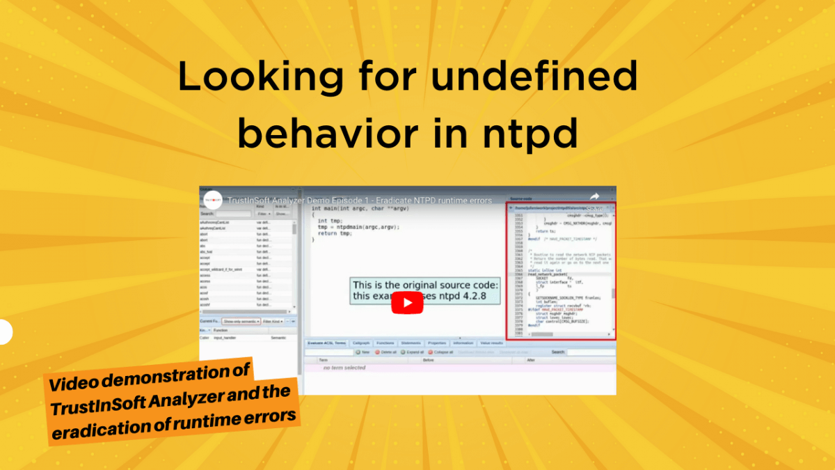 Looking for undefined behavior in ntpd