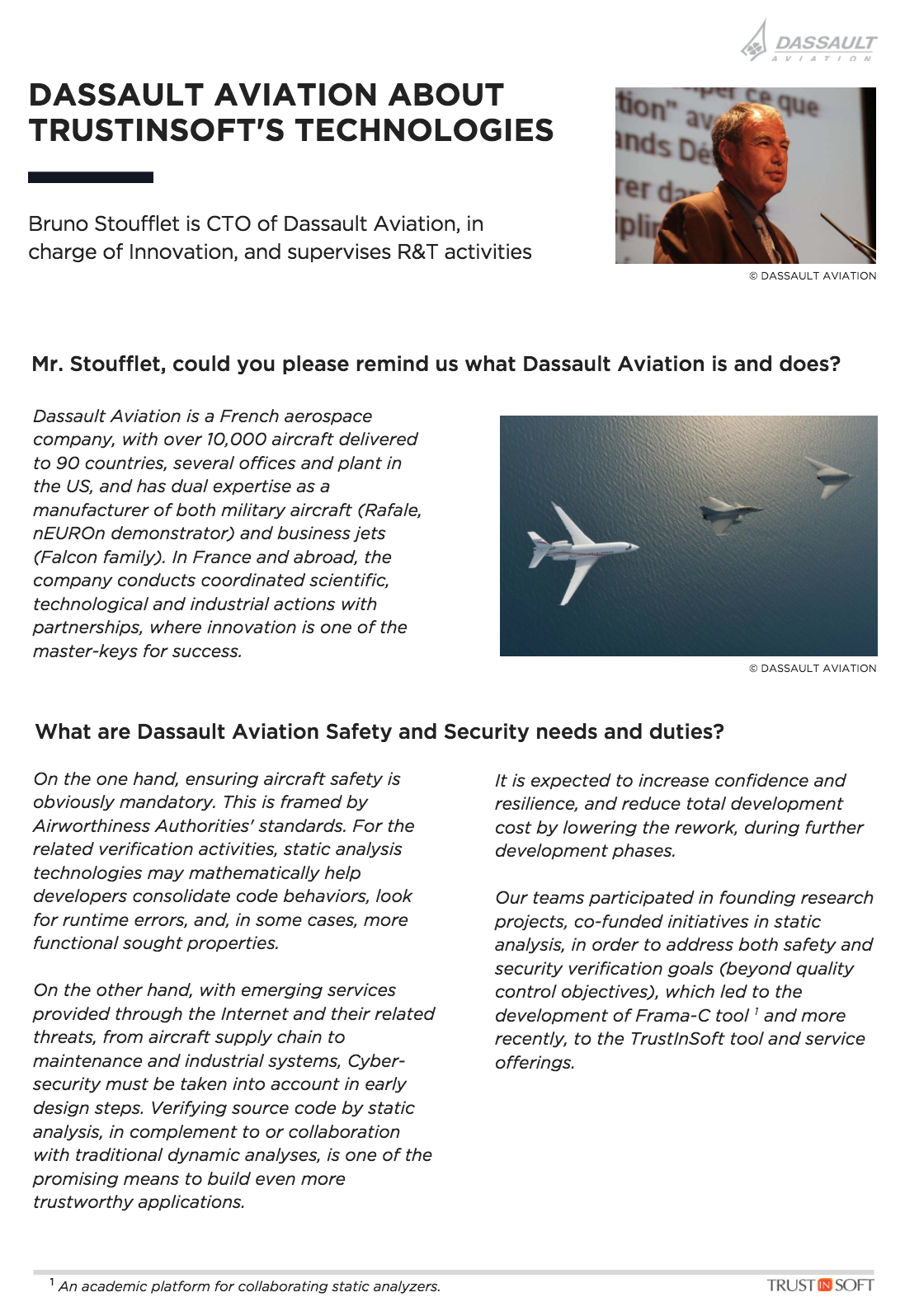 Graphic: Interview with CTO Bruno Stoufflet of Dessault Aviation