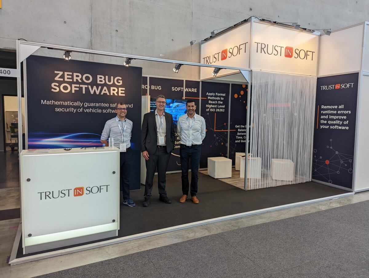 TrustInSoft booth at Automotive Testing Expo 2022